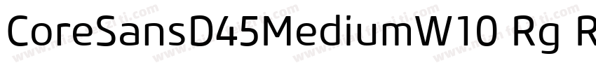 CoreSansD45MediumW10 Rg Regular字体转换
